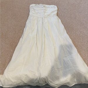 Abercrombie & Fitch White Smocked Top